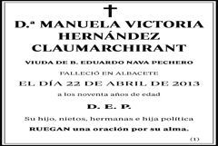 Manuela Victoria Hernández